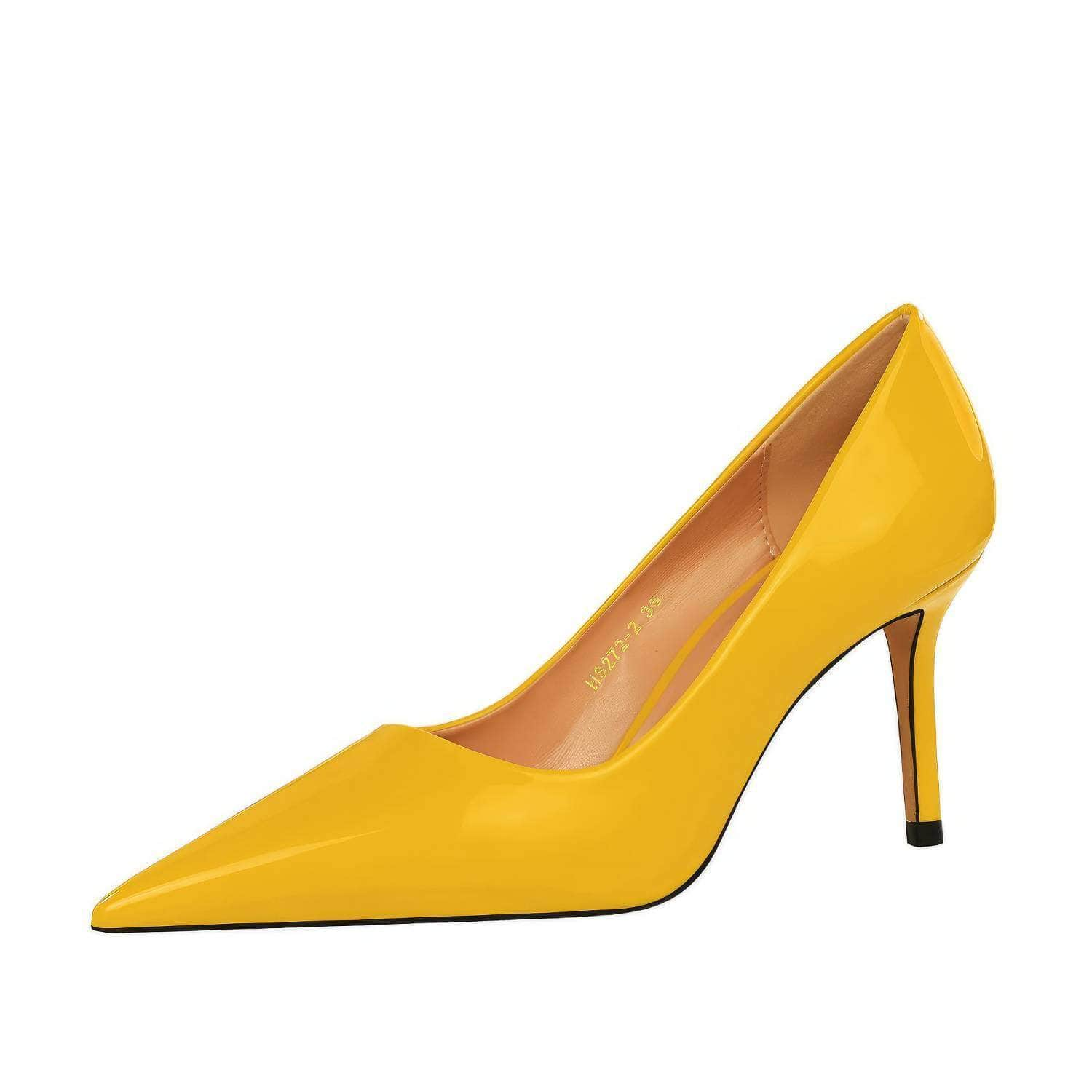 Glossy Finish Stiletto Court Pumps