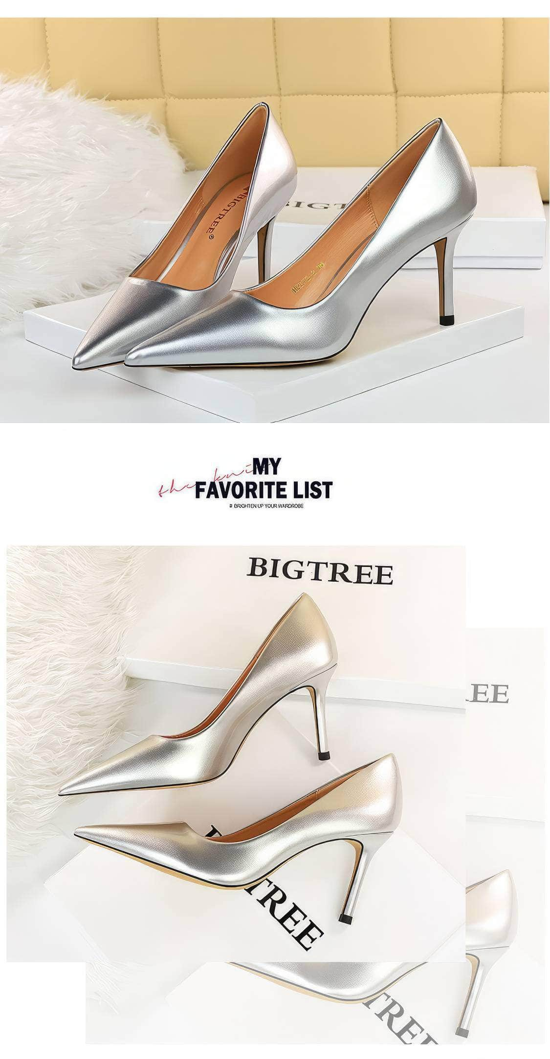 Glossy Finish Stiletto Court Pumps