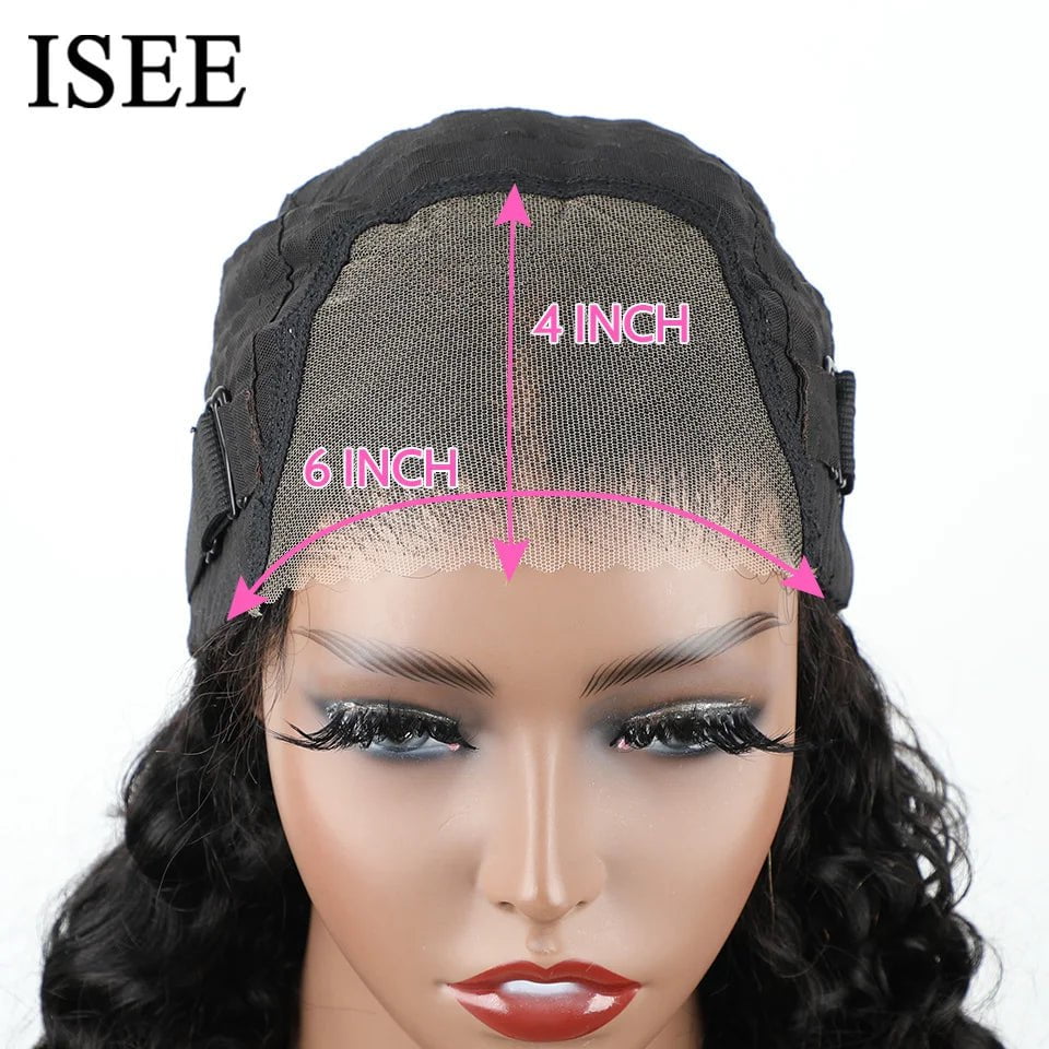 Glueless HD Loose Deep Wave 6x4 Lace Front Wig - Wear And Go, Pre-Plucked, Transparent Closure, Deep Wave Human Hair Wig