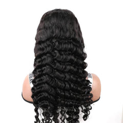 Glueless HD Loose Deep Wave 6x4 Lace Front Wig - Wear And Go, Pre-Plucked, Transparent Closure, Deep Wave Human Hair Wig