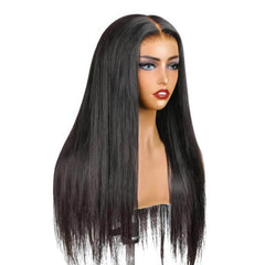 Glueless Wig - Human Hair Ready To Wear, Straight, Glueless, Pre-plucked, Wear And Go, 6X4 HD Lace Front Wigs, Pre-Cut Lace