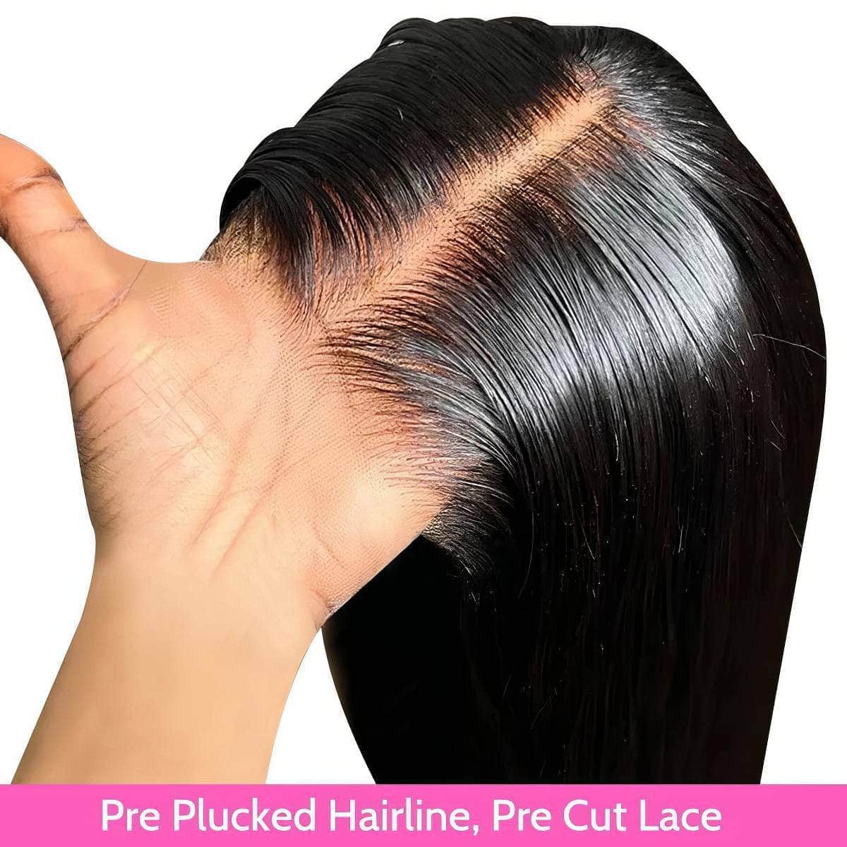 Glueless Wig - Human Hair Ready To Wear, Straight, Glueless, Pre-plucked, Wear And Go, 6X4 HD Lace Front Wigs, Pre-Cut Lace