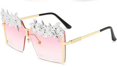 Gold Flower Frame Sunglasses