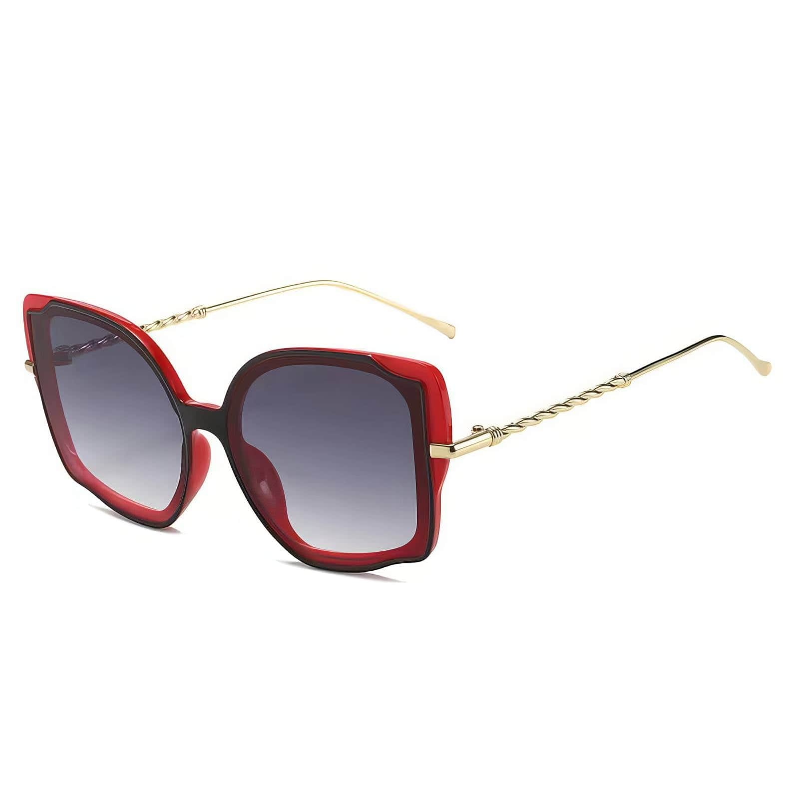 Gold Oversized Square Sunglasses