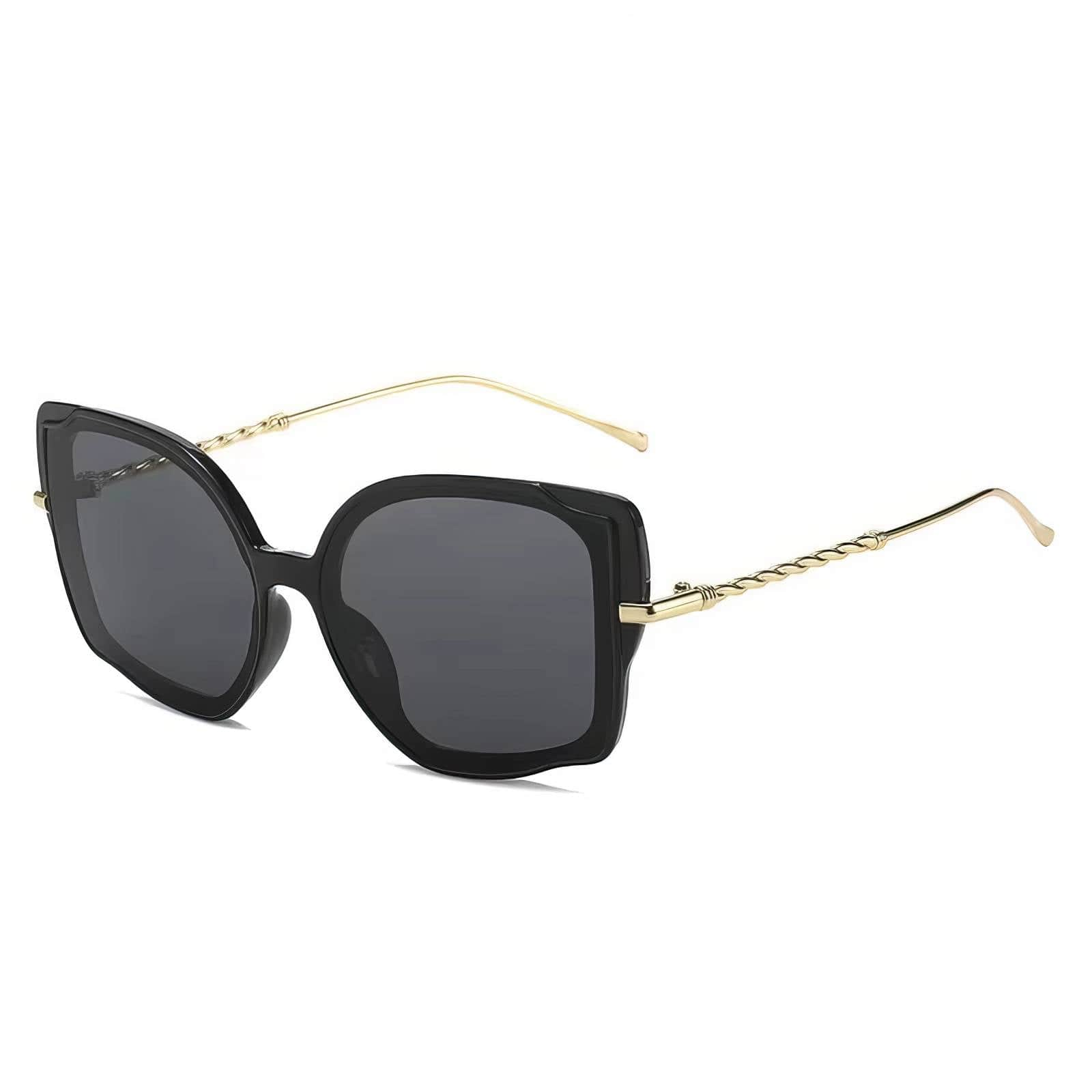 Gold Oversized Square Sunglasses