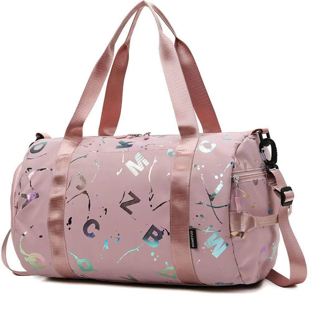 Graffiti Letters Gym Bag: Waterproof Travel Fitness Duffel for Girls and Boys - Ideal for Gym, Yoga, Sports, and Dance