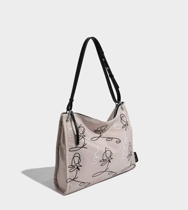 Graffiti-Printed Tote Bag with Ample Storage