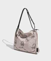 Graffiti-Printed Tote Bag with Ample Storage