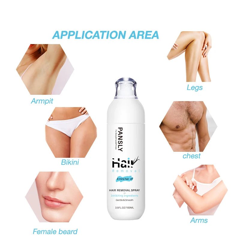 Hair Removal Spray: Painless Hair Reduction with Permanently Inhibiting Hair Growth for Silky Smooth Skin