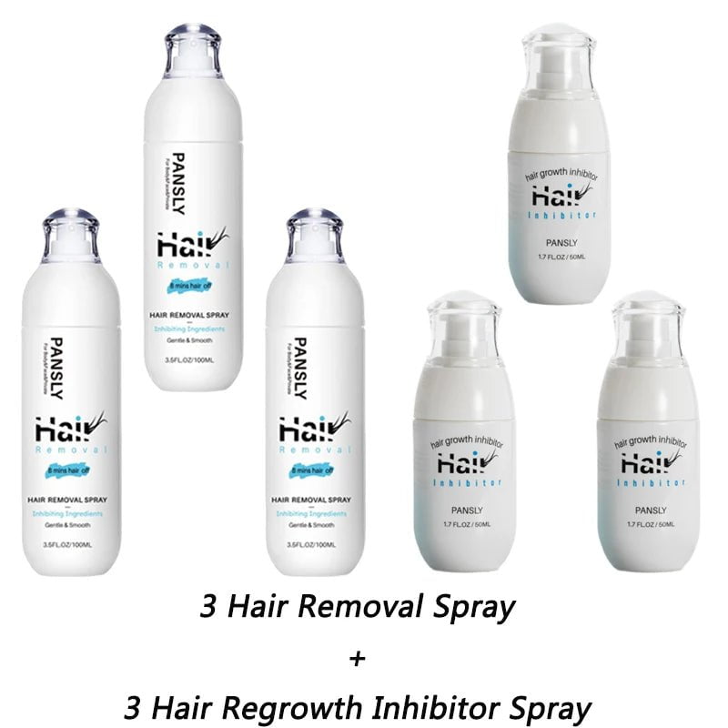 Hair Removal Spray: Painless Hair Reduction with Permanently Inhibiting Hair Growth for Silky Smooth Skin set 2