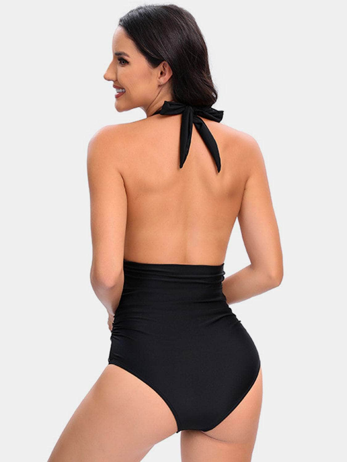 Halter Neck One-Piece Swimwear