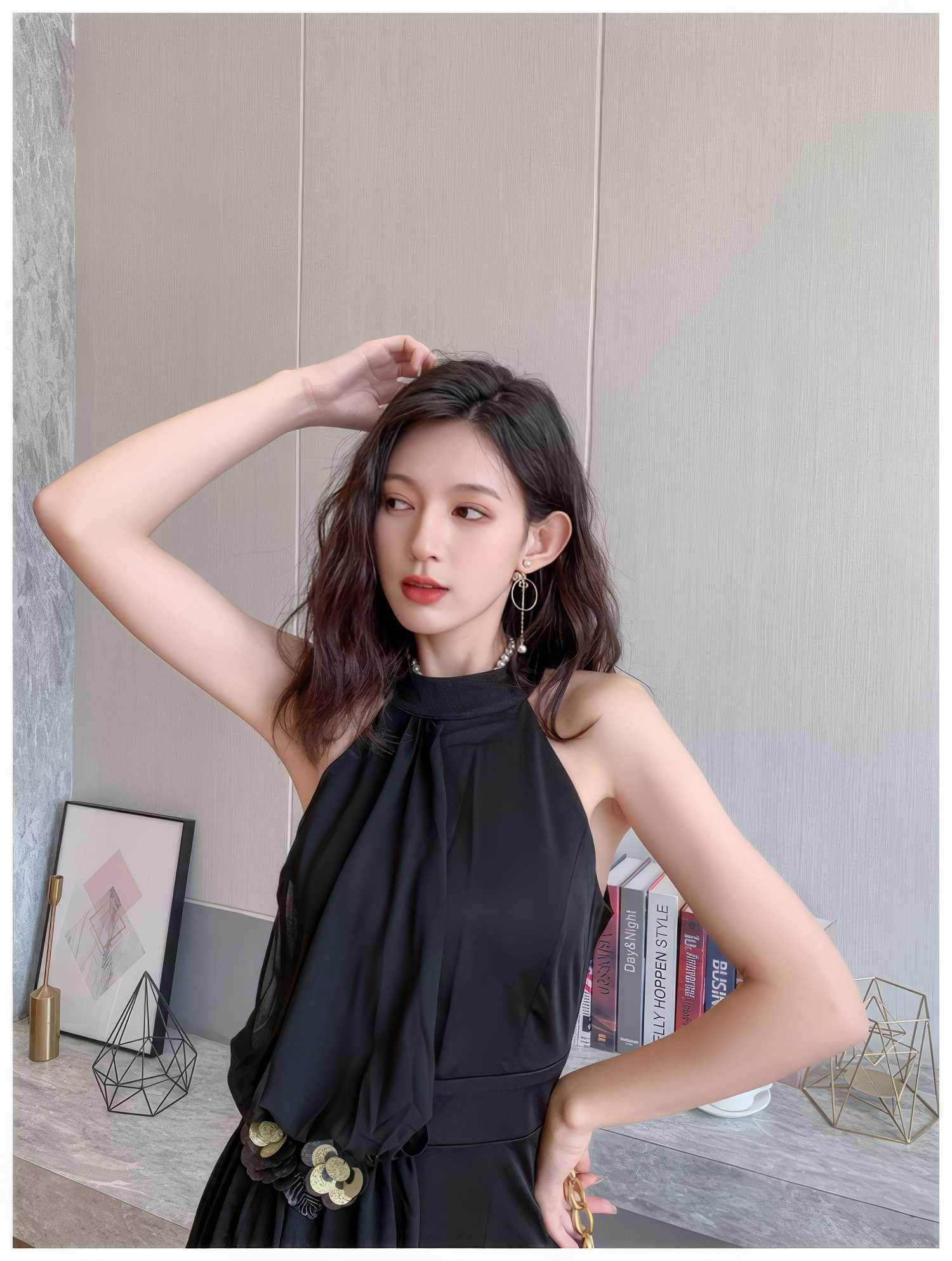 Halter Ruffled Wide-Leg Jumpsuit