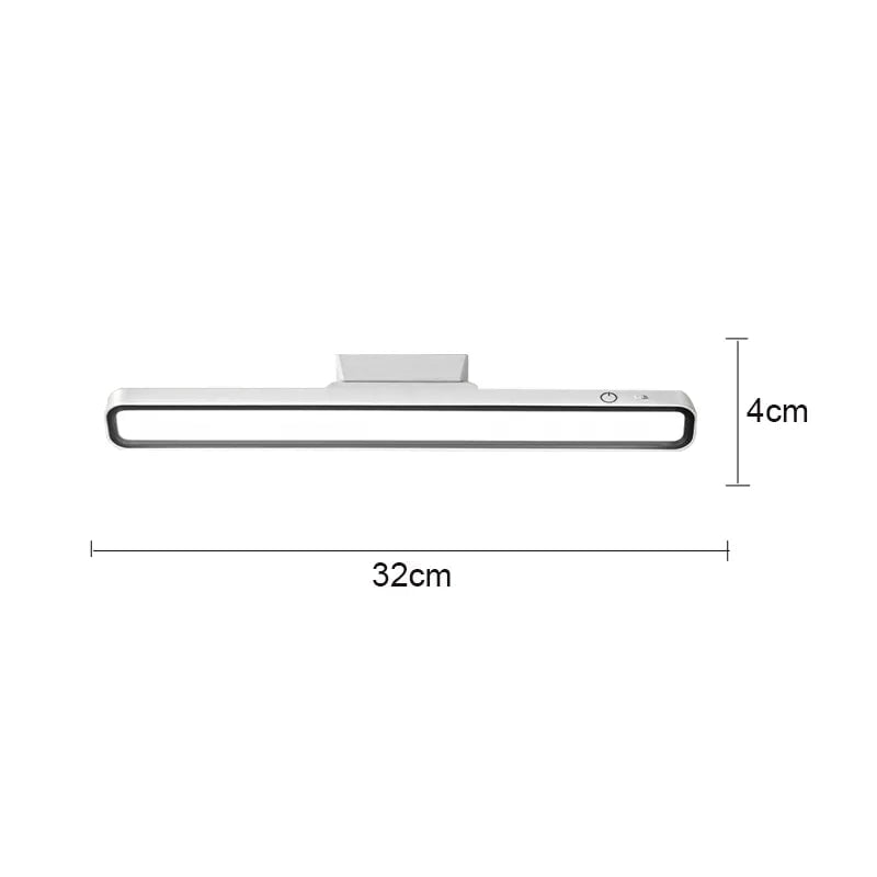 Hanging Magnetic Desk Lamp - LED, USB Rechargeable, Stepless Dimming, Cabinet Closet Wardrobe Night Light White