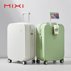 Hard Shell Carry-On Luggage with Cup Holder