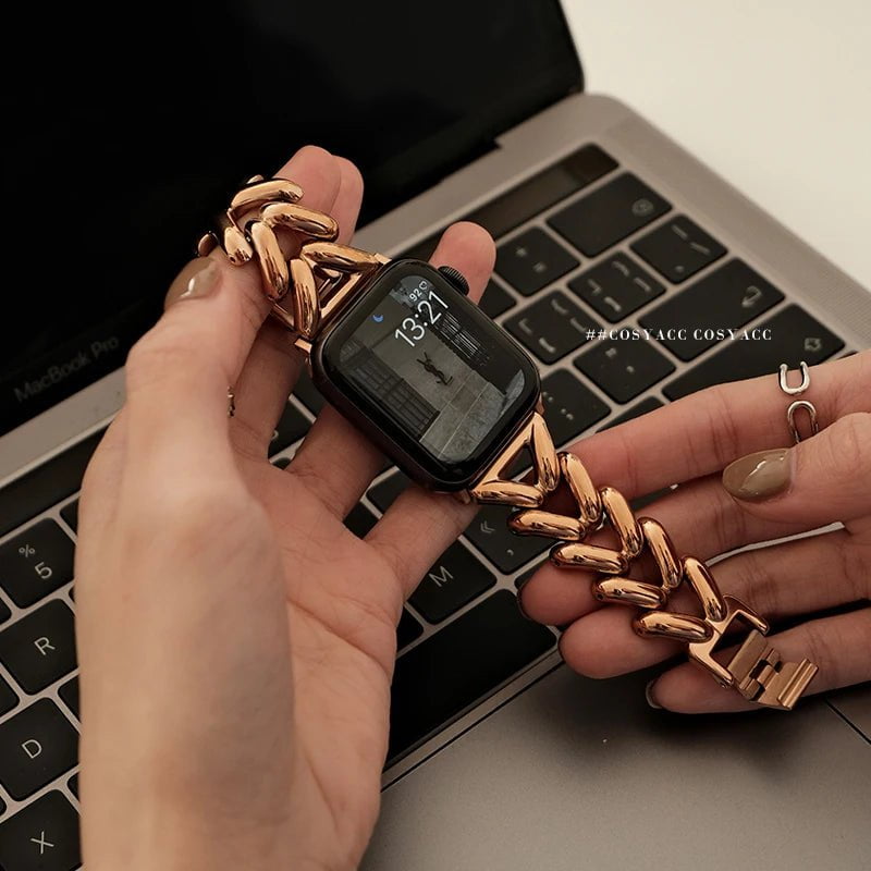 Heart and Starlight Metal Strap for Apple Watch Band