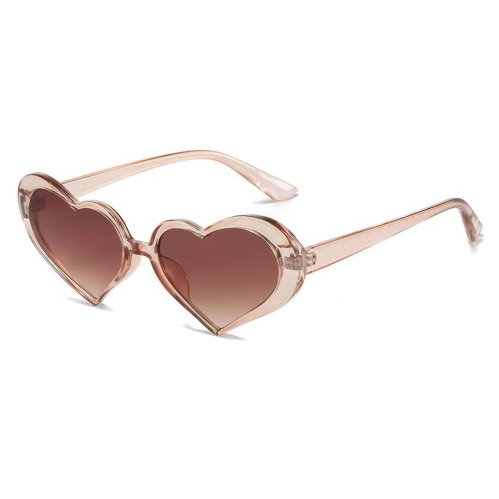 Heart Frame Cat Eye Sunglasses Tea/Double Tea / Resin