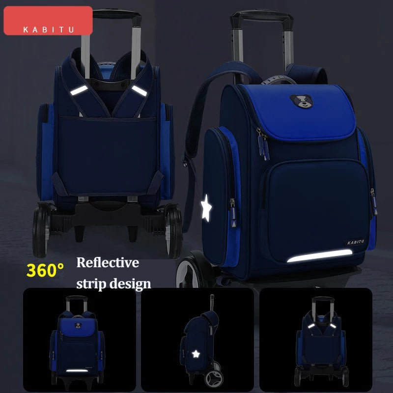 High capacity Student School bag Rolling Backpack kids Trolley bag school backpack wheeled bag Children Trolley backpack wheels