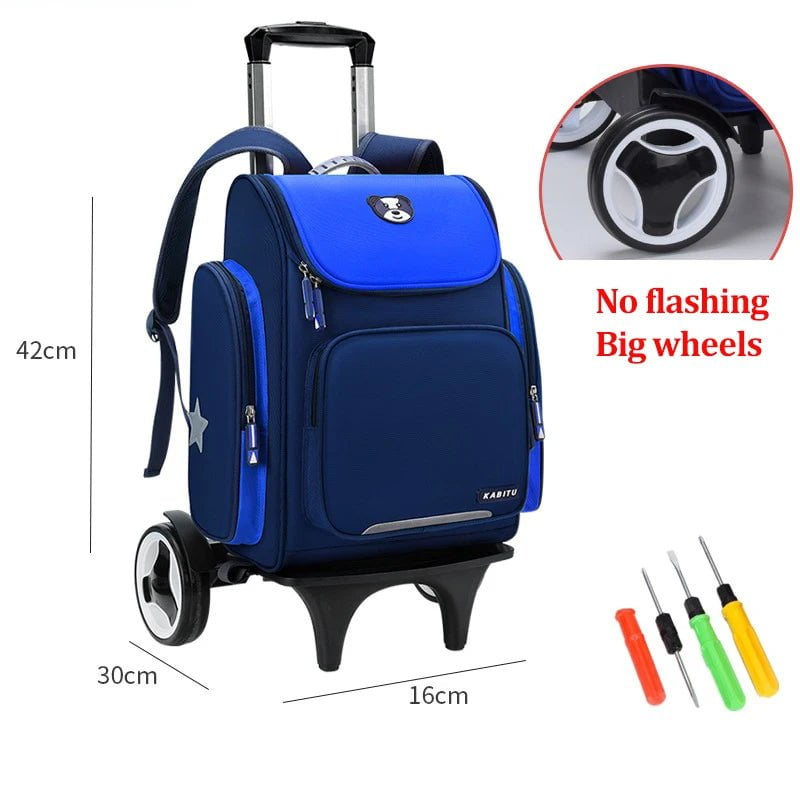 High capacity Student School bag Rolling Backpack kids Trolley bag school backpack wheeled bag Children Trolley backpack wheels Big 2 wheels 3