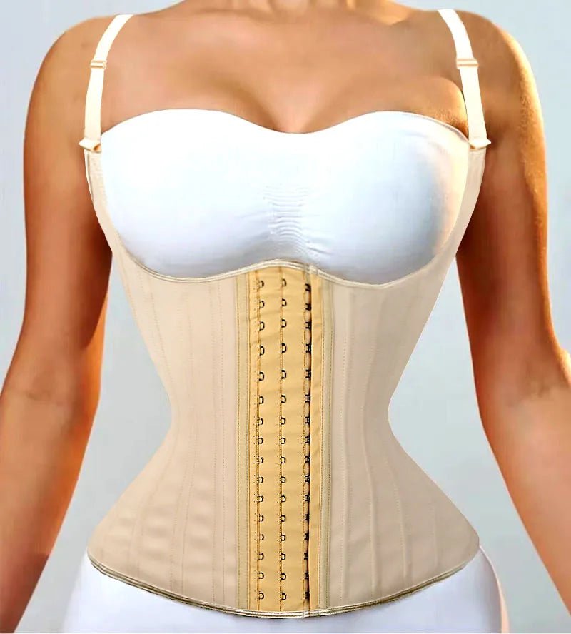 High Compression Full Body Shaper Waist Trainer Corset Women Modeling Belt Tank Top Tummy Control Vest Fajas Colombianas Girdles Apricot latex / XXS