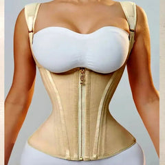 High Compression Full Body Shaper Waist Trainer Corset Women Modeling Belt Tank Top Tummy Control Vest Fajas Colombianas Girdles Apricot mesh / XXS