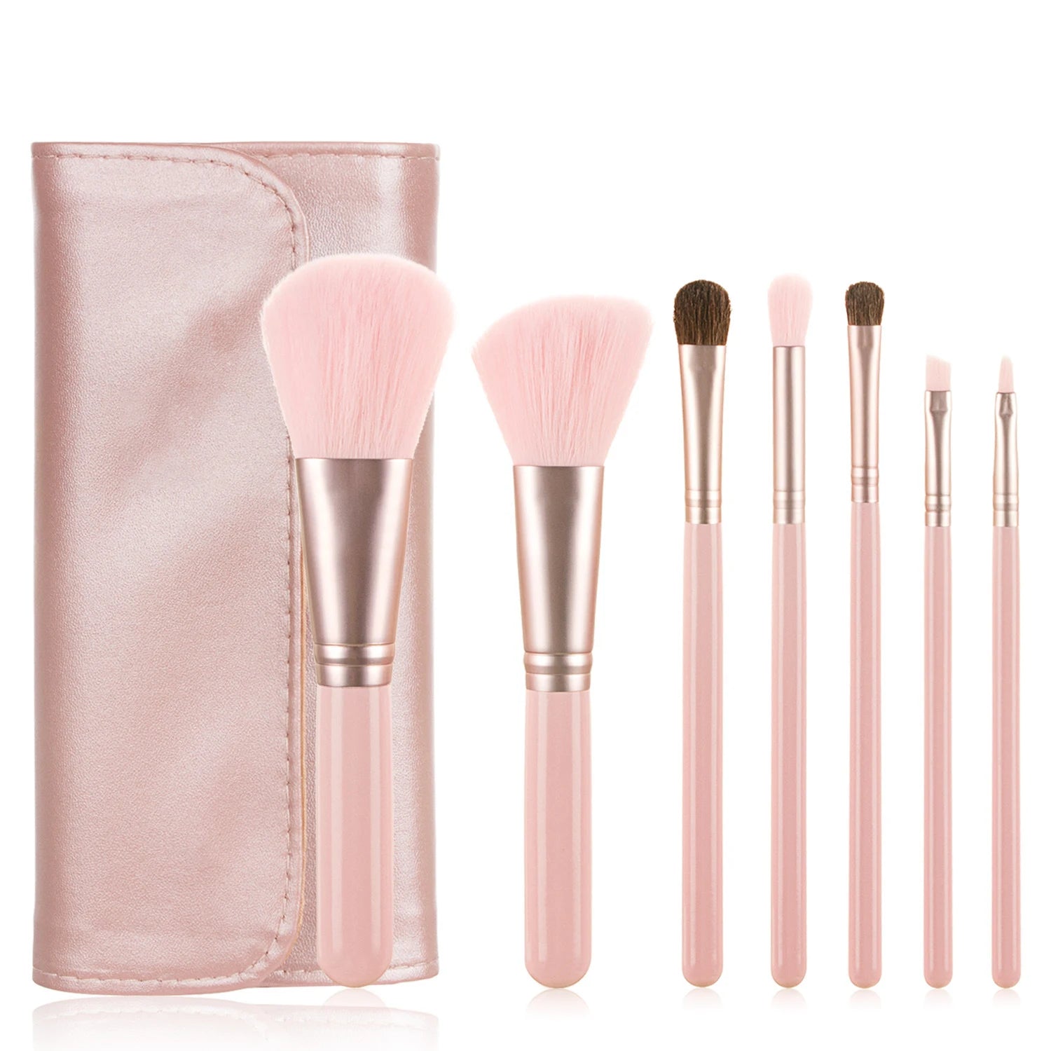 High-End Professional Makeup Brushes Set: Blush, Powder, Eyeshadow, Eyebrow, Foundation - Beauty Makeup Tools in a Stylish Bucket brush with bag