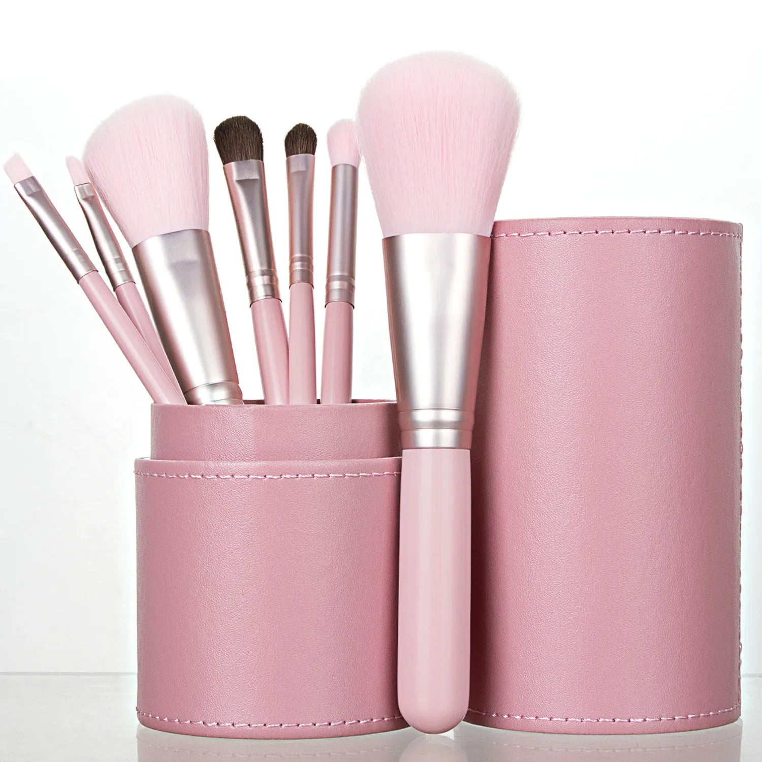 High-End Professional Makeup Brushes Set: Blush, Powder, Eyeshadow, Eyebrow, Foundation - Beauty Makeup Tools in a Stylish Bucket brush with bucket 2