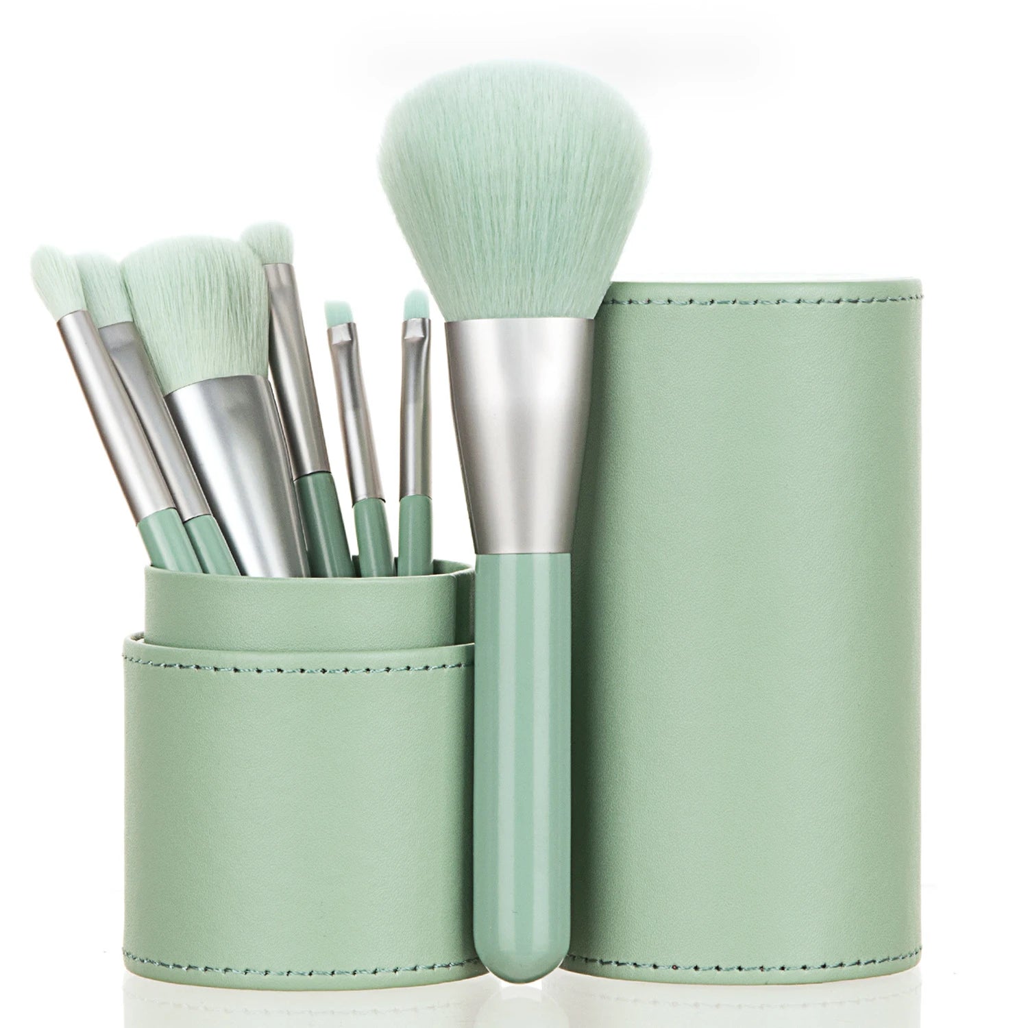 High-End Professional Makeup Brushes Set: Blush, Powder, Eyeshadow, Eyebrow, Foundation - Beauty Makeup Tools in a Stylish Bucket brush with bucket 4