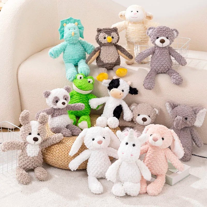 High-Quality Soft Stuffed Cartoon Animals - Bunny, Teddy Bear, Dog, Elephant, Unicorn