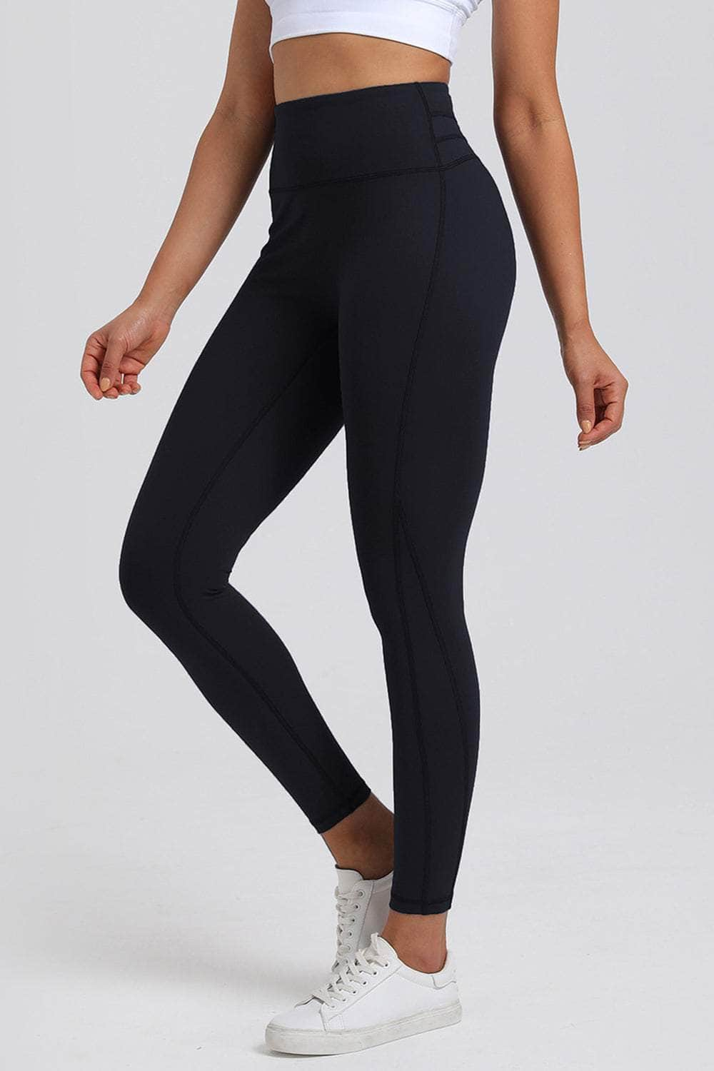 High Waist Active Leggings Black / S