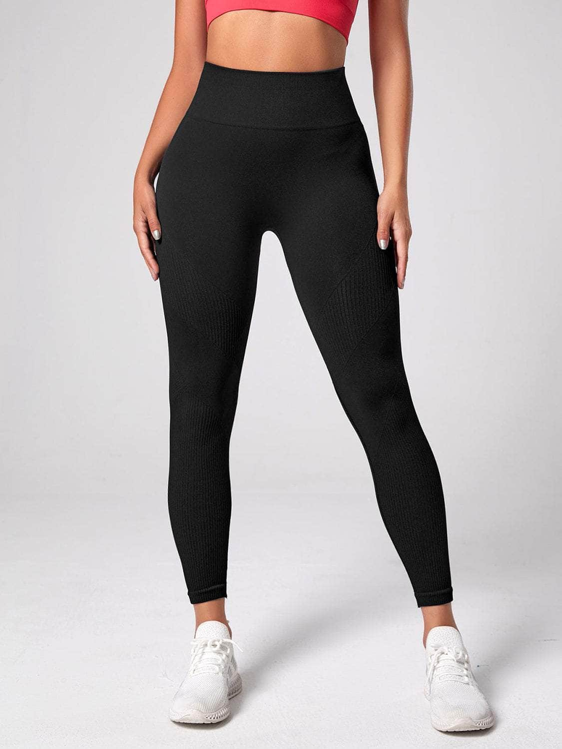 High Waist Active Leggings Black / S