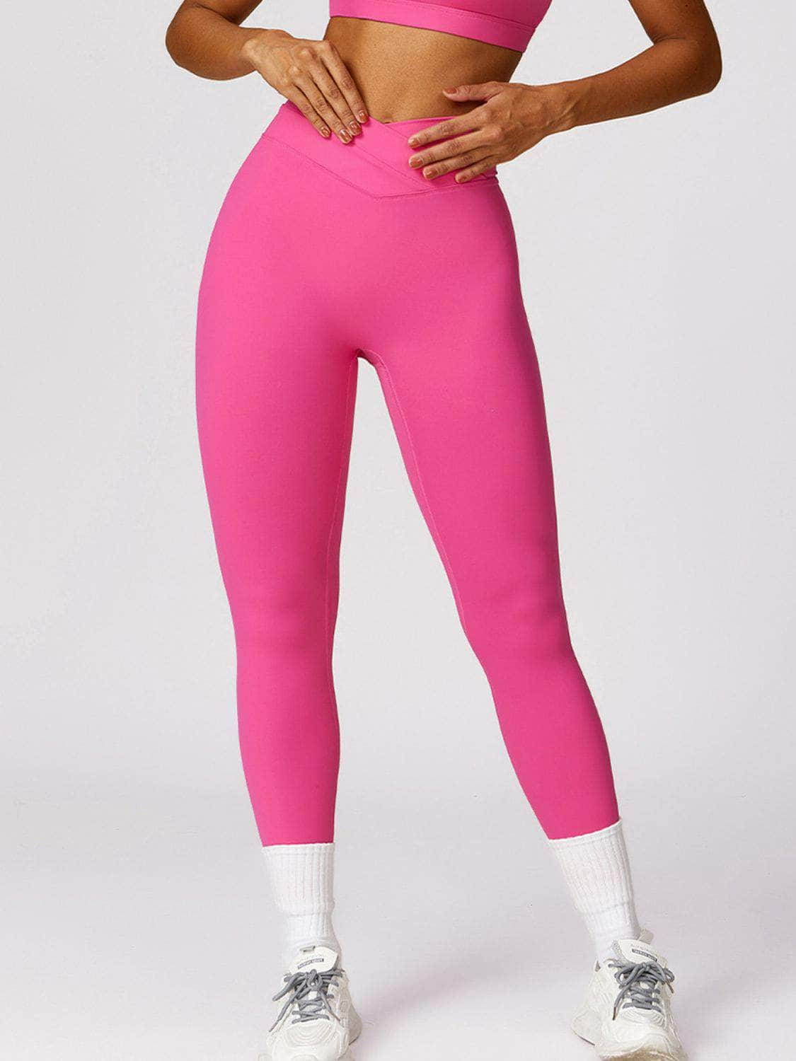 High Waist Active Leggings Hot Pink / S