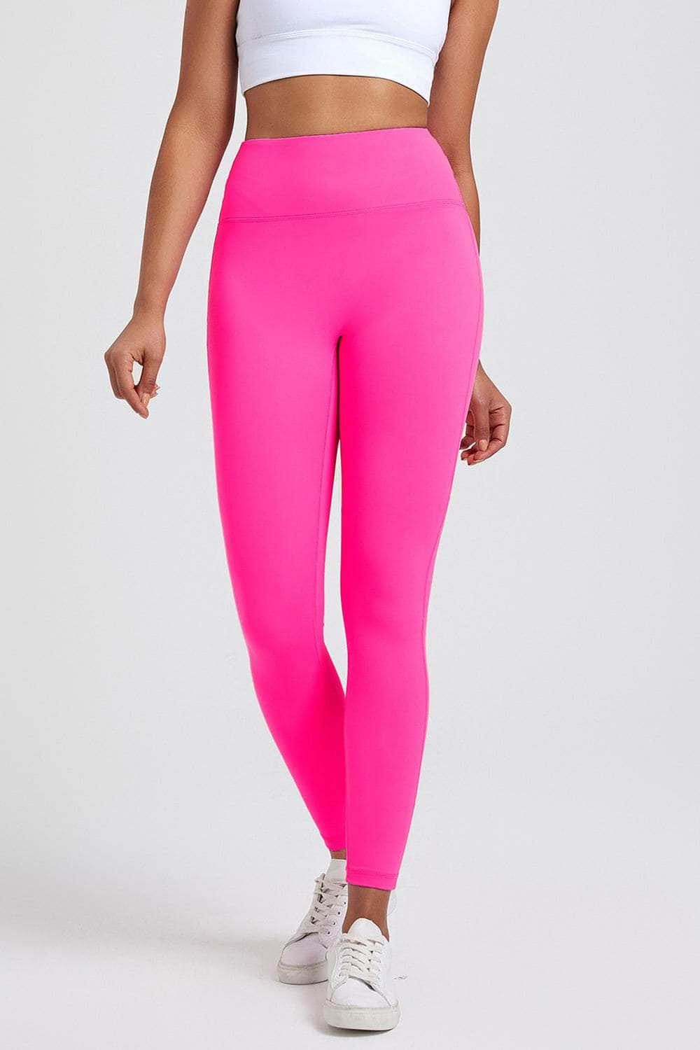 High Waist Active Leggings Hot Pink / S