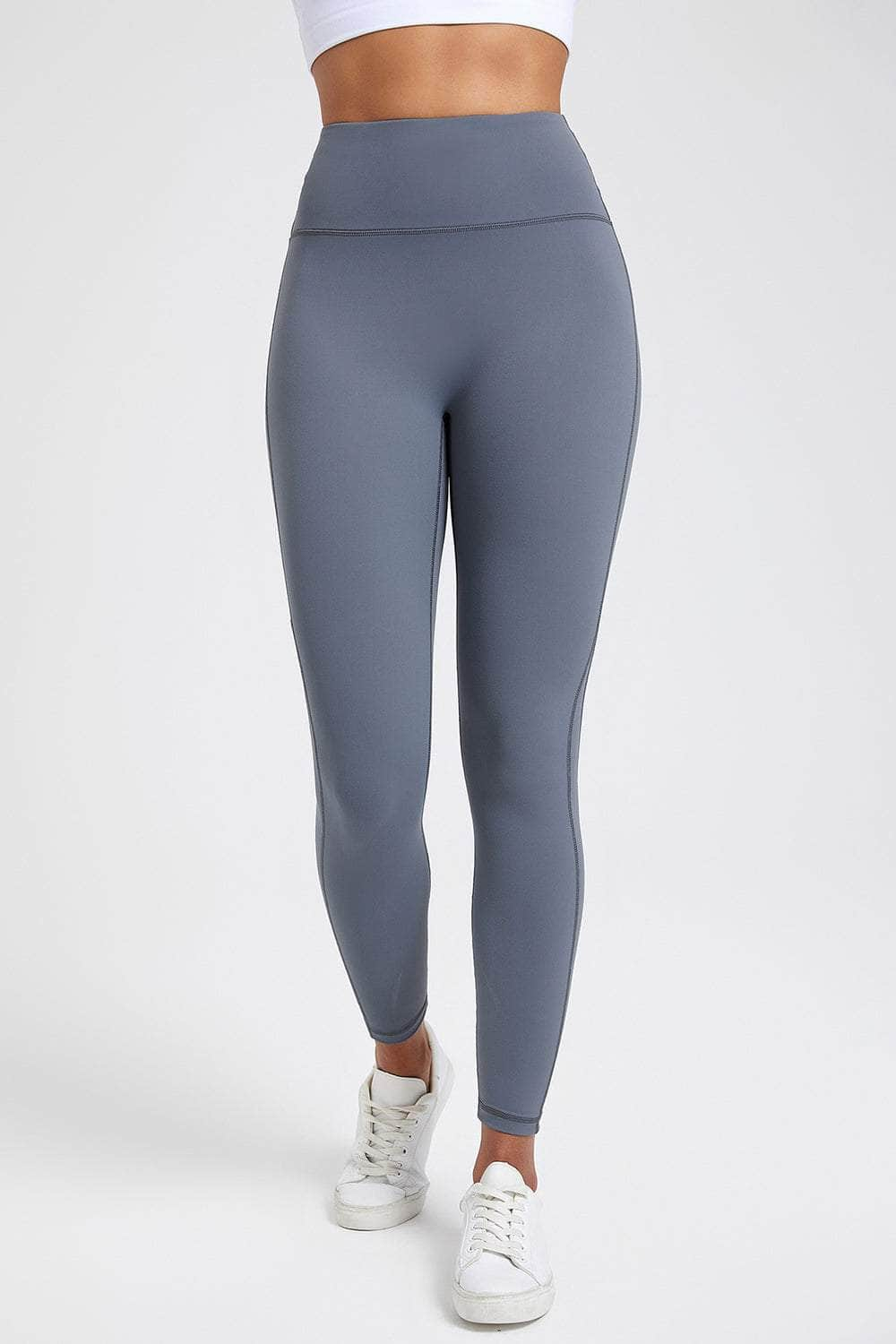 High Waist Active Leggings Misty  Blue / S