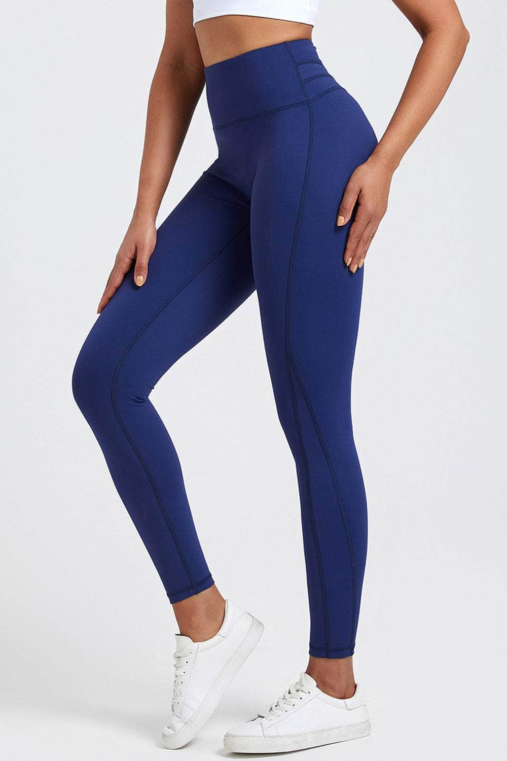 High Waist Active Leggings Navy / S