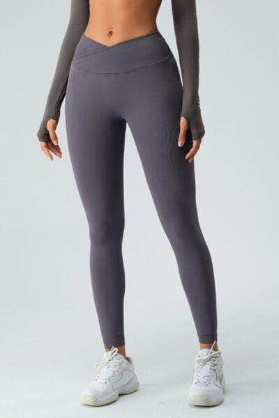 High Waist Active Pants Charcoal / S