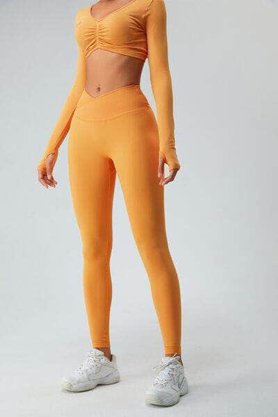 High Waist Active Pants Tangerine / S