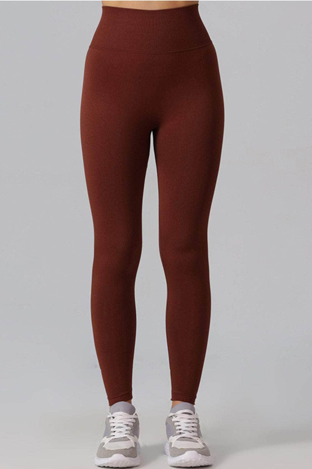 High Waist Active Pants Wine / S