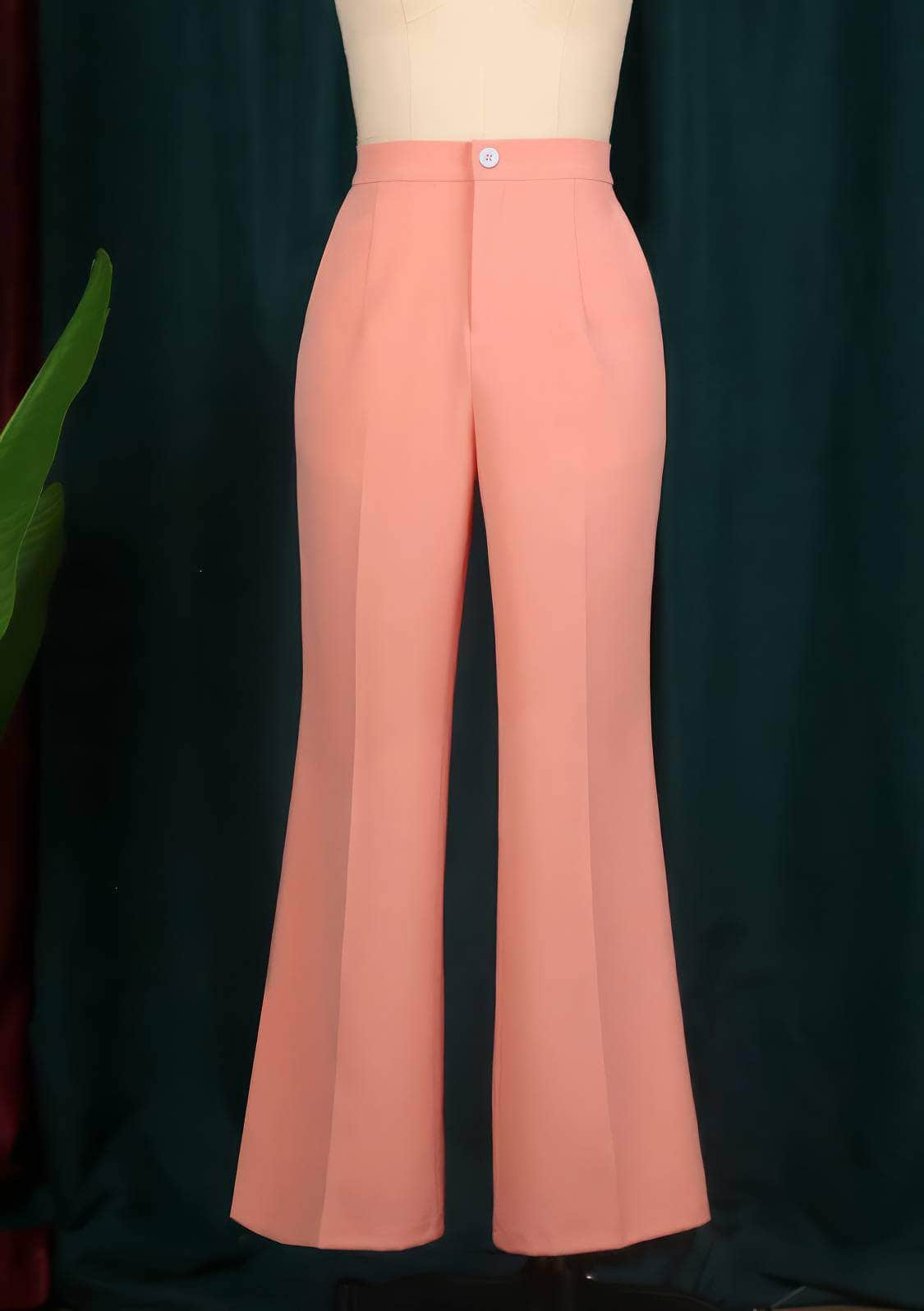 High Waist Pleat Detail Wide Leg Pants