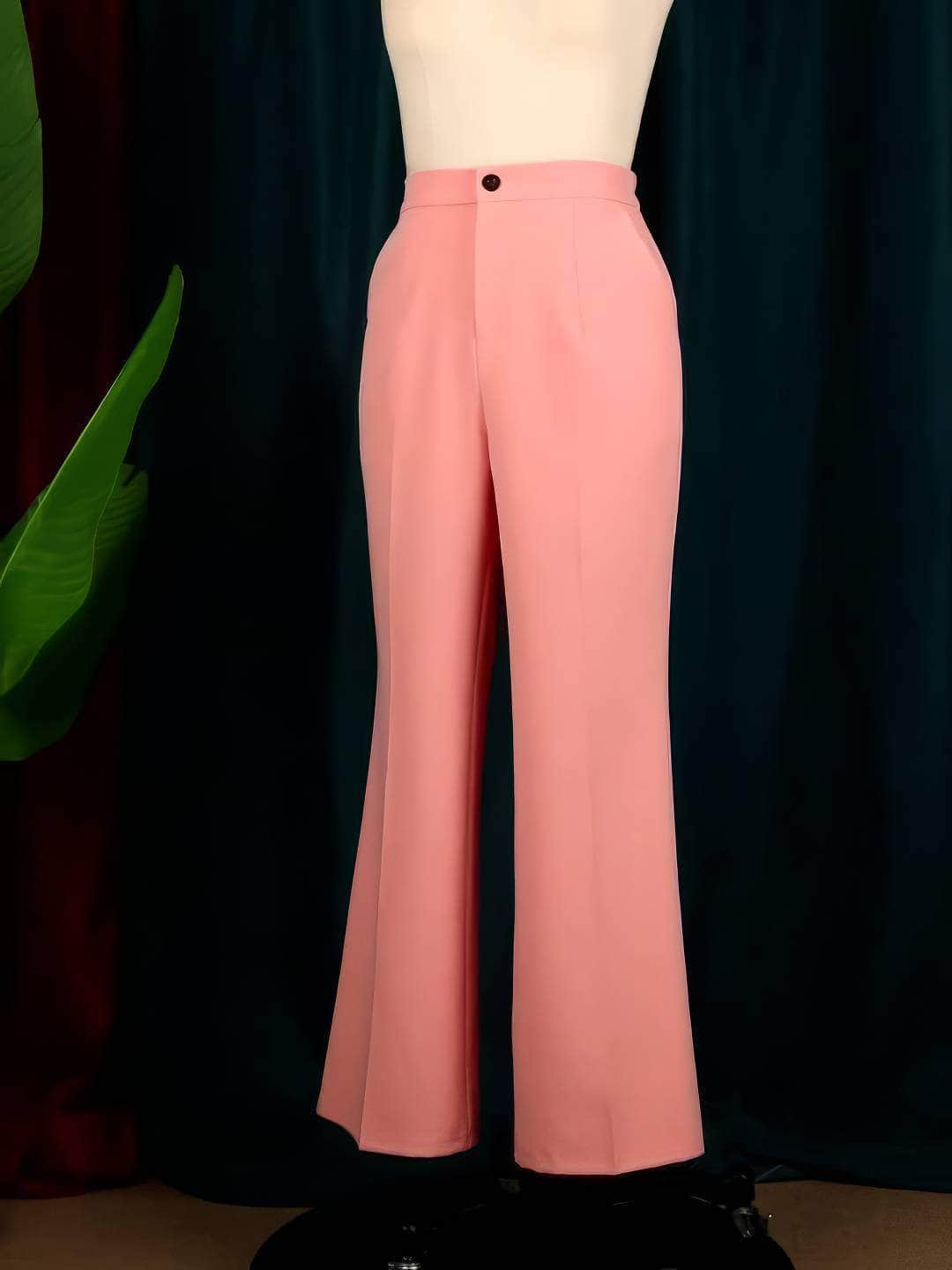 High Waist Pleat Detail Wide Leg Pants