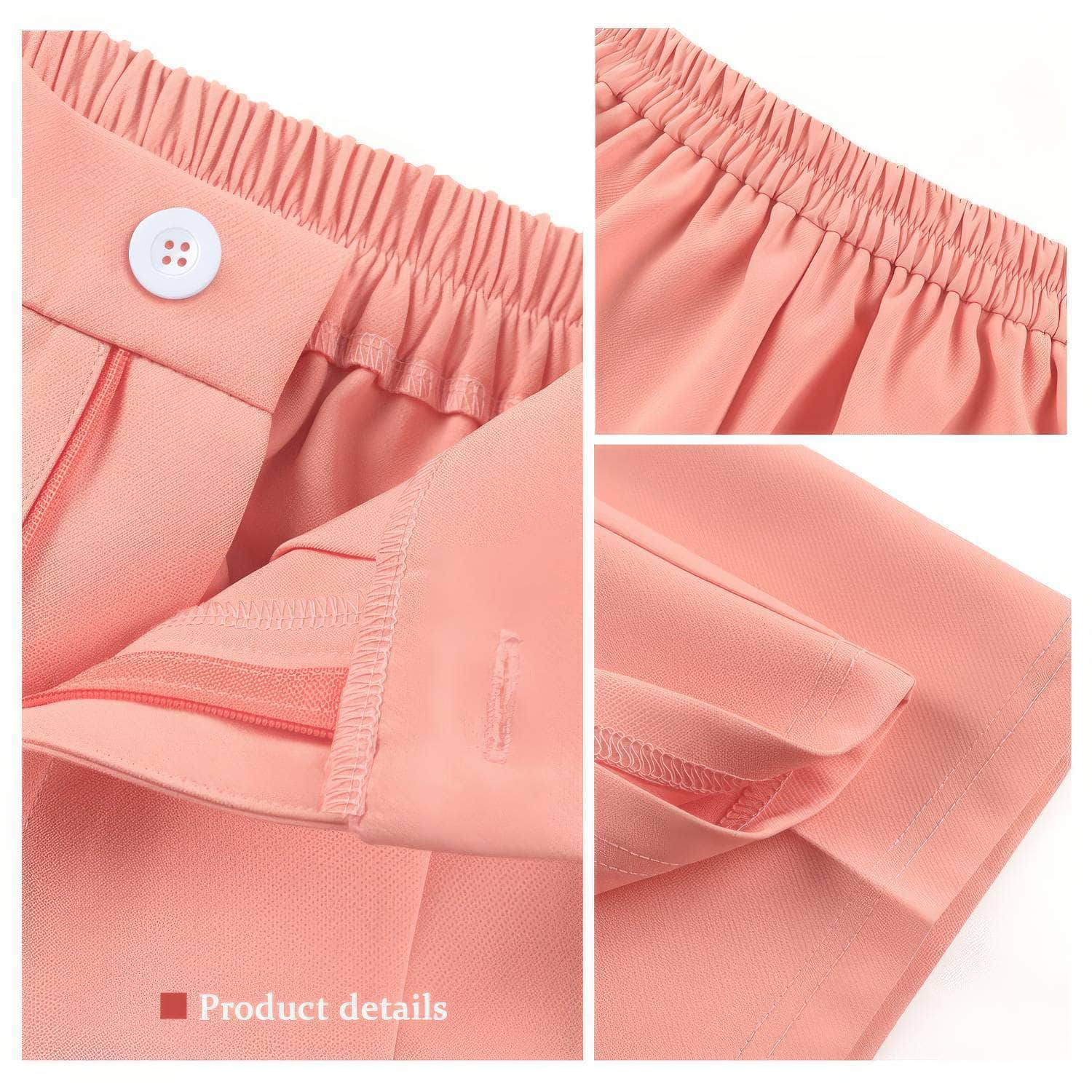 High Waist Pleat Detail Wide Leg Pants