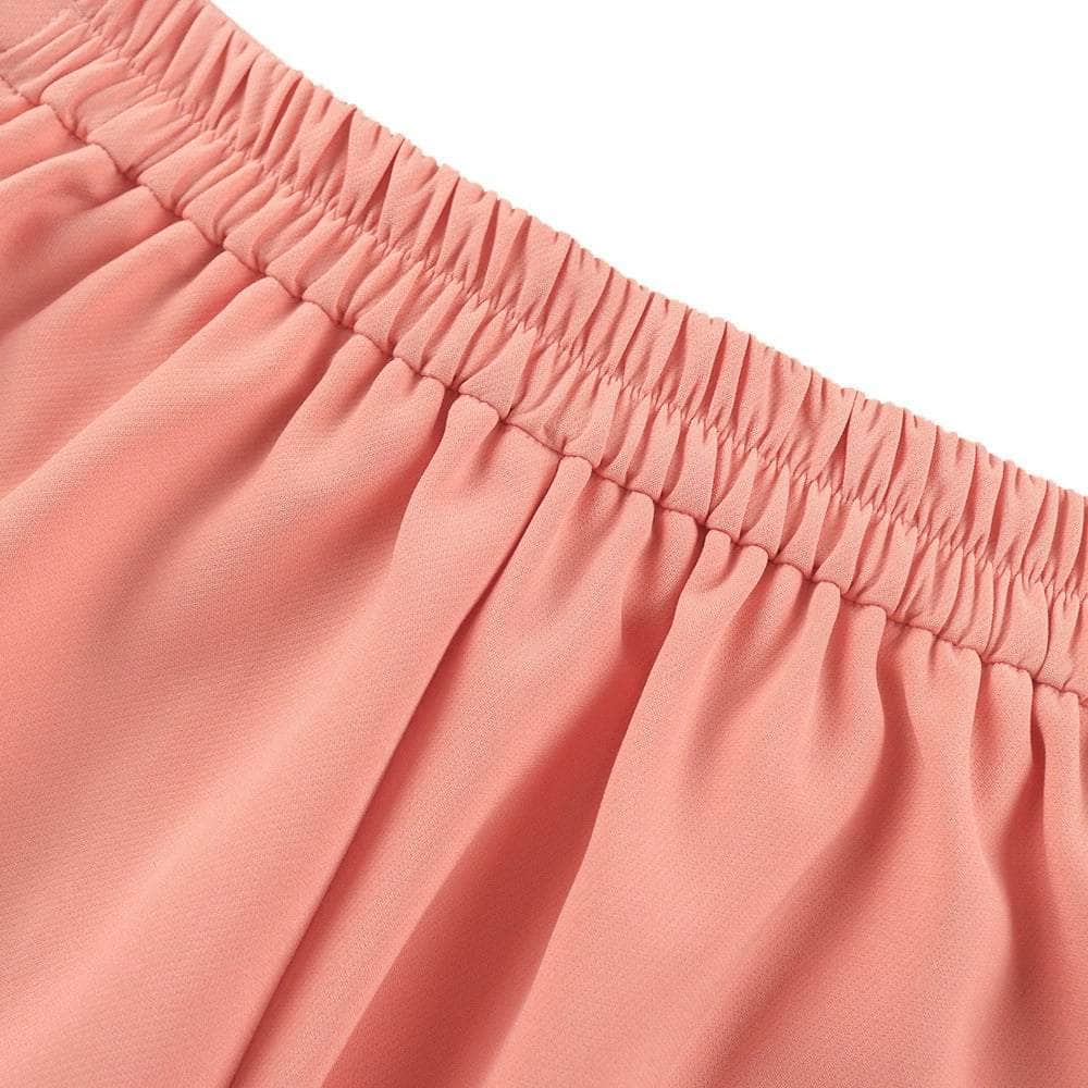 High Waist Pleat Detail Wide Leg Pants