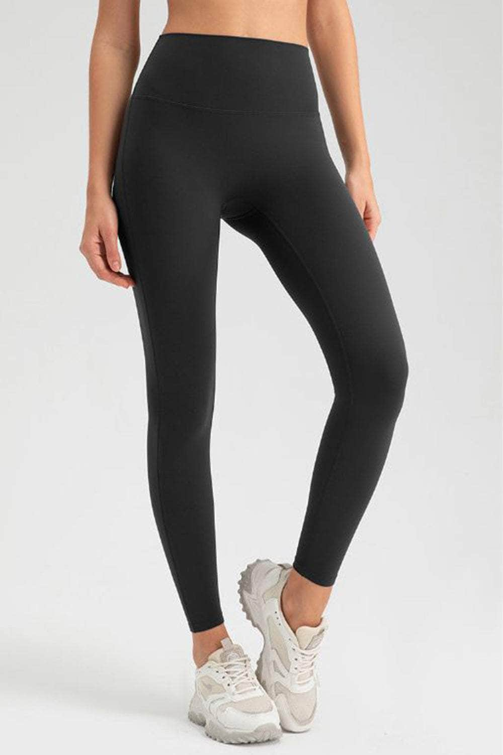 High Waist Skinny Active Pants Black / S