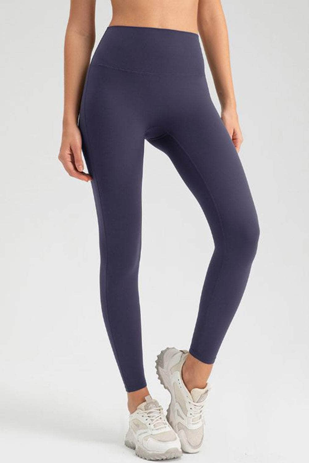 High Waist Skinny Active Pants Blueberry / S