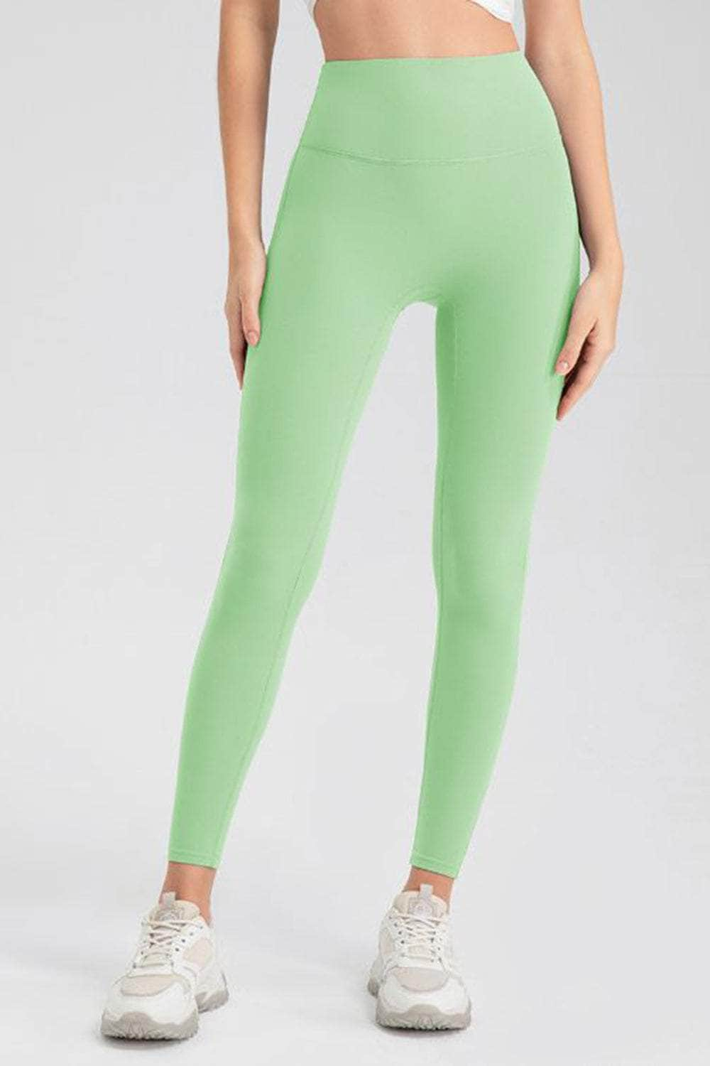 High Waist Skinny Active Pants Mint Green / S