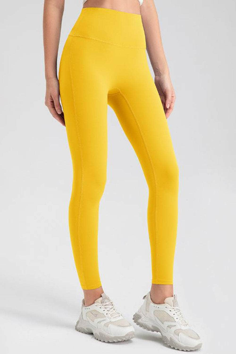 High Waist Skinny Active Pants True Yellow / S