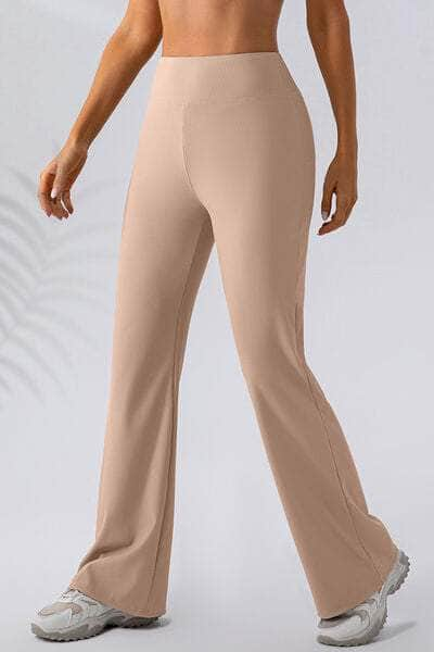 High Waist Straight Active Pants Camel / S