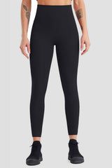 High Waist Wide Waistband Active Pants Black / S