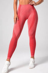 High Waistband Long Active Pants Strawberry / S