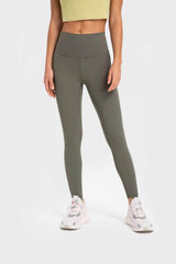 Highly Stretchy Wide Waistband Yoga Leggings Green / 4