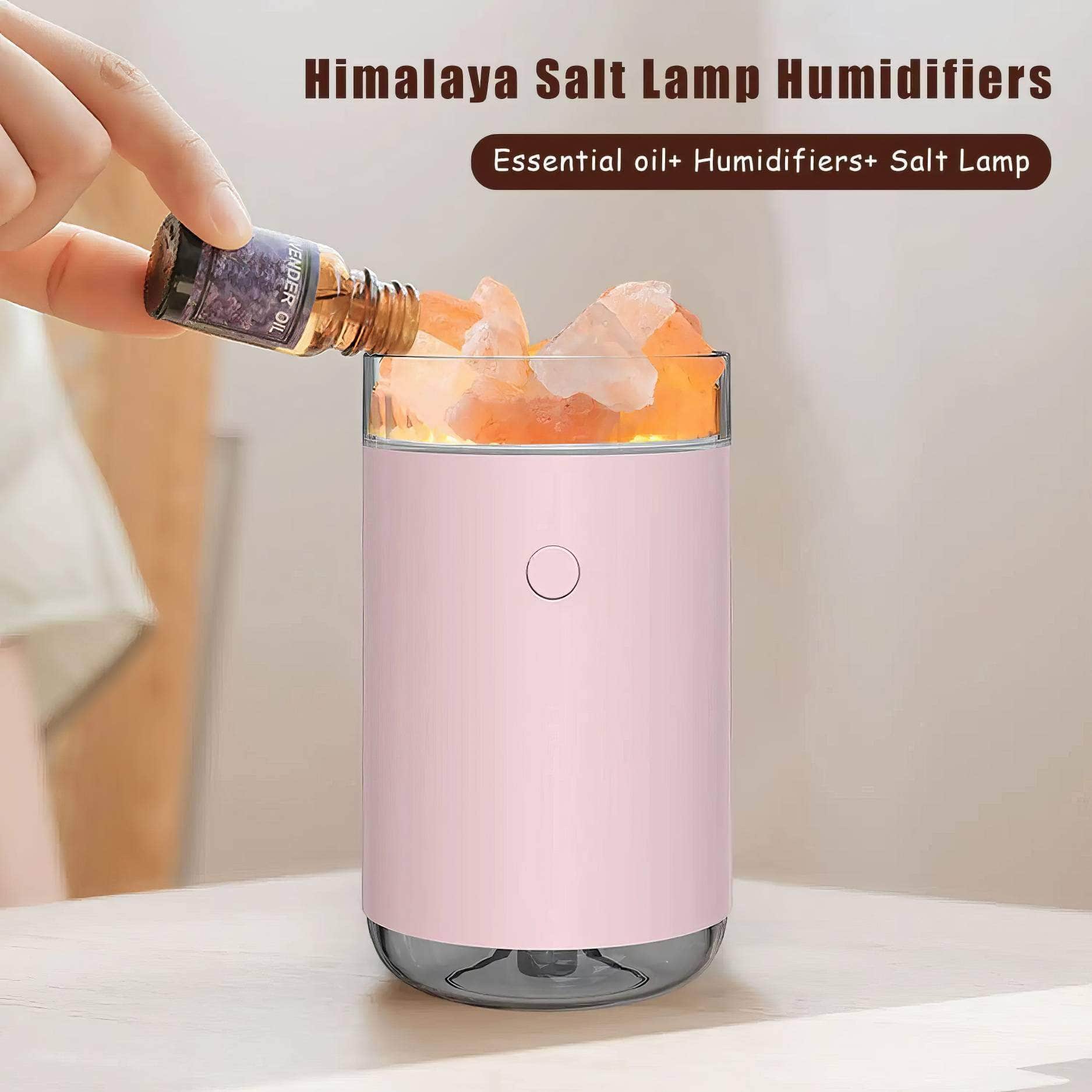Himalayan Salt Lamp Humidifier - Cute Cool Mist, Ultra Quiet Operation, Mini Desk Air Humidifiers for Room Decor and Gifts